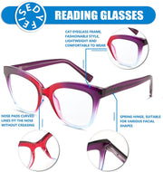 ÉÌƷͼƬ 4 | B0CNGMZZZX | FEISEDY Retro Square Reading Glasses Anti Glare Digital Blue Light Blocking Eyestrain for Women Reader B0058