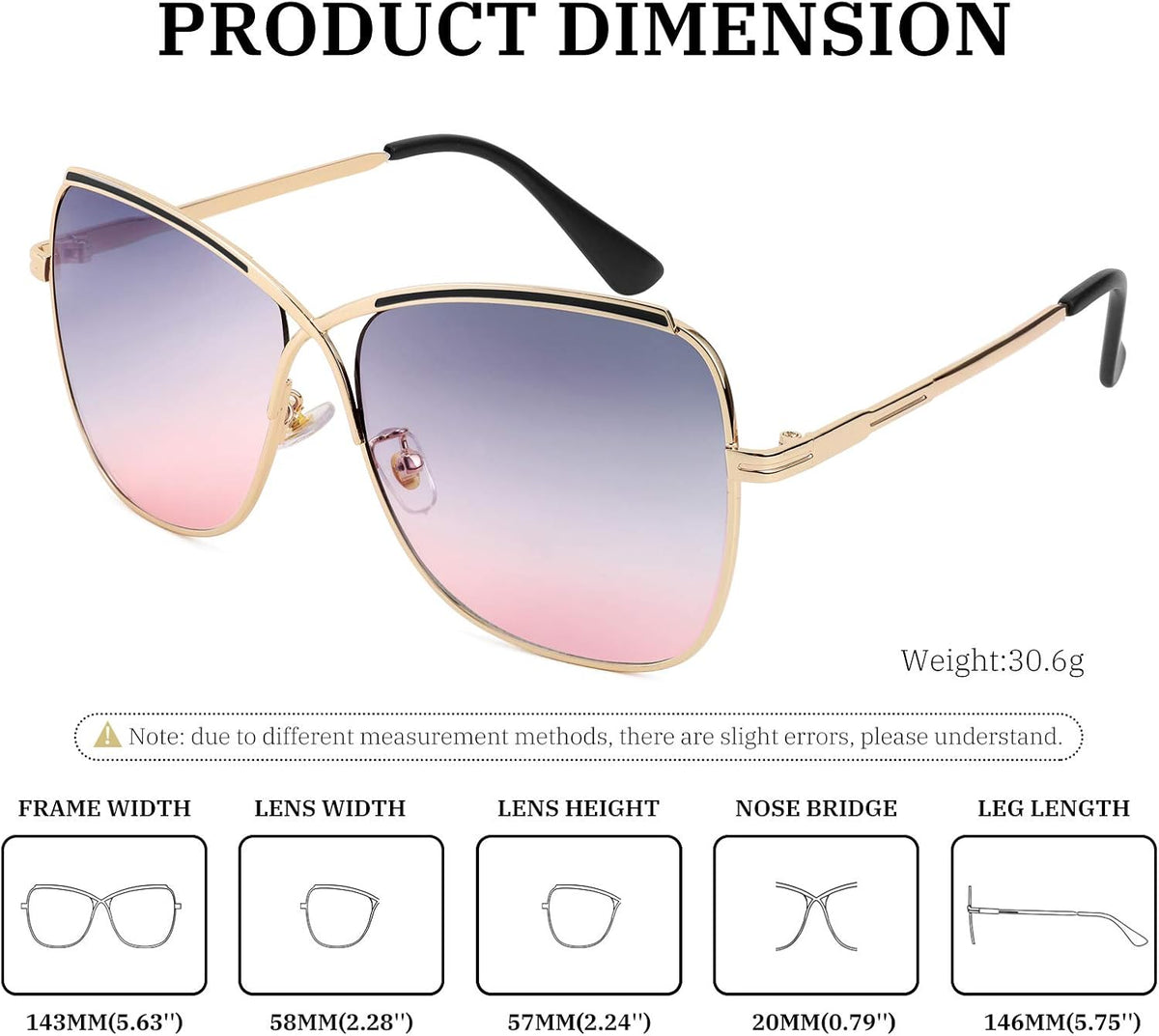 ÉÌƷͼƬ 29 | B08SJ7XN69 | FEISEDY Womens Cute Sunglasses Oversized Butterfly X Shape Design Cateye Lady Sunglasses B2738