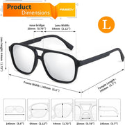 ÉÌƷͼƬ 13 | B0CWTR5T38 | FEISEDY Polarized Aviator Sunglasses for Men Women Lightweight TR Frame Double Bridge Square Pilot Sun Glasses Shades B0120