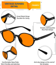 ÉÌƷͼƬ 28 | B0DTHVTKB5 | FEISEDY Retro Oval Sunglasses for Women 90s Narrow Round Lightweight Shades Y2k Trendy Sunnies B1171