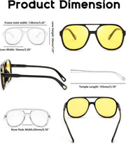 ÉÌƷͼƬ 18 | B0C27PGFFJ | FEISEDY Retro Aviator Sunglasses Women Men Classic Square Shades Trendy Sun Glasses UV400 Protection B2394