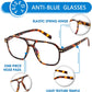 商品图片 13 | B0CNCZF5FL | FEISEDY Retro Aviator Reading Glasses Square Readers for Women Men B0068 | Spring Hinge, Blue Light Reading Glasses,Stylish reading glasses for men