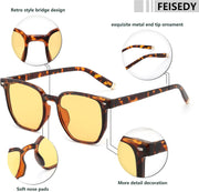 ÉÌƷͼƬ 33 | B0F58QMH7Q | FEISEDY Retro Square Sunglasses Women Men Trendy Rectangle Shades Vintage Sun Glasses B0274
