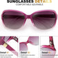 商品图片 18 | B0FZKDK786 | FEISEDY Polarized Sunglasses for Women Classic Vintage UV400 Shade | Trendy Square Wraparound Ladies Sun Glasses B0309