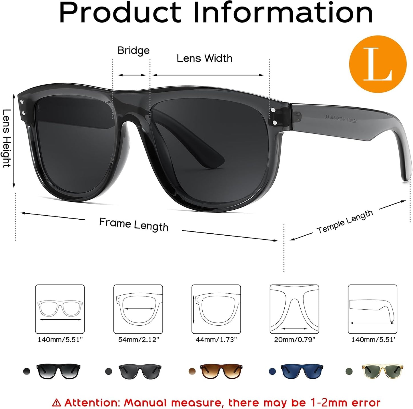 商品图片 23 | B0D8JDCTKS | FEISEDY Square Sunglasses for Women Men Unisex Curved Style Shades Designer Sun Glasses B0214