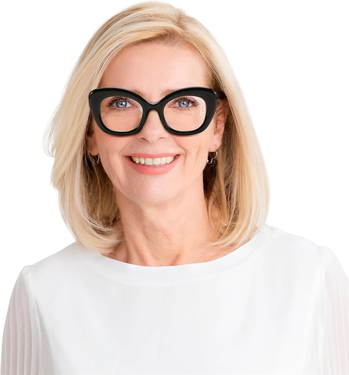 商品图片 2 | B0D93TT2FX | FEISEDY Reading Glasses for Women Fashion Cat Eye Blue Light Blocking Glasses Anti- Glare Digital Eyestrain Readers B0139