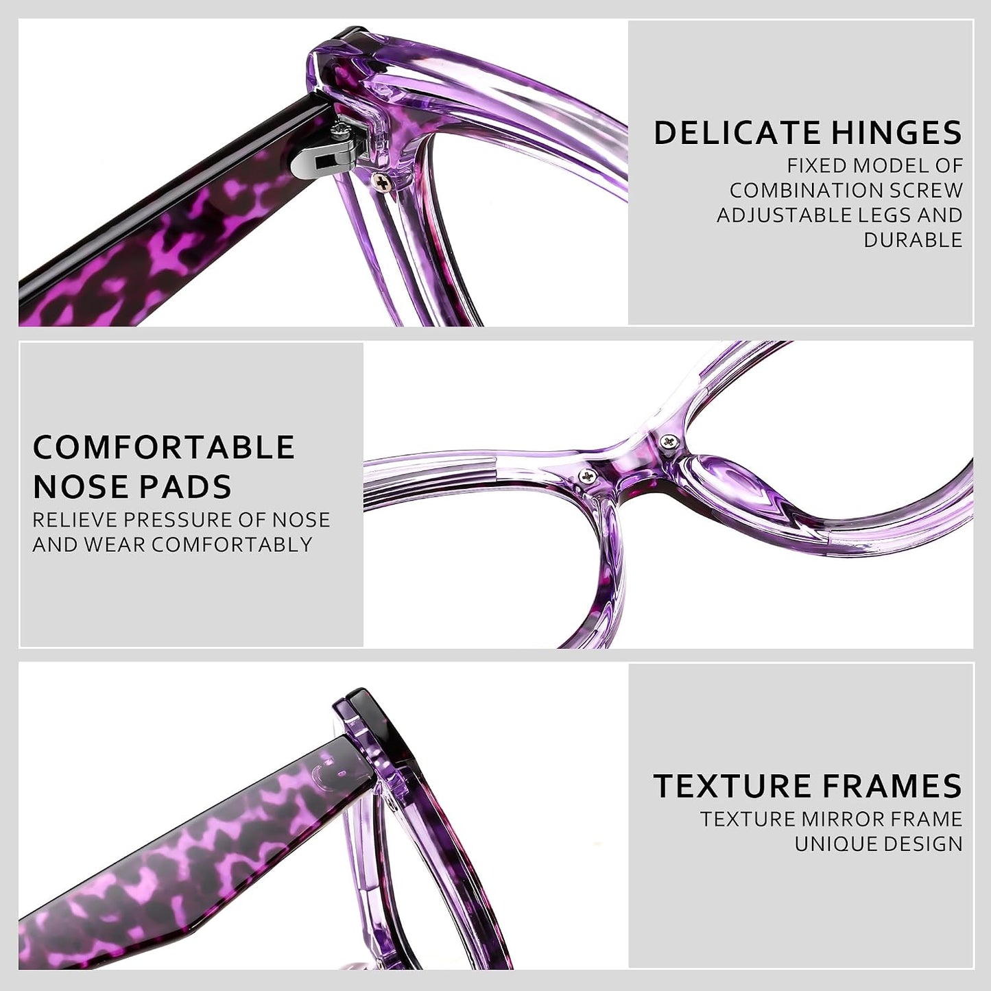 商品图片 18 | B0D56HXLGF | FEISEDY Blue Light Blocking Glasses Women Vintage Cat Eye Frame Anti Fatigue B0169