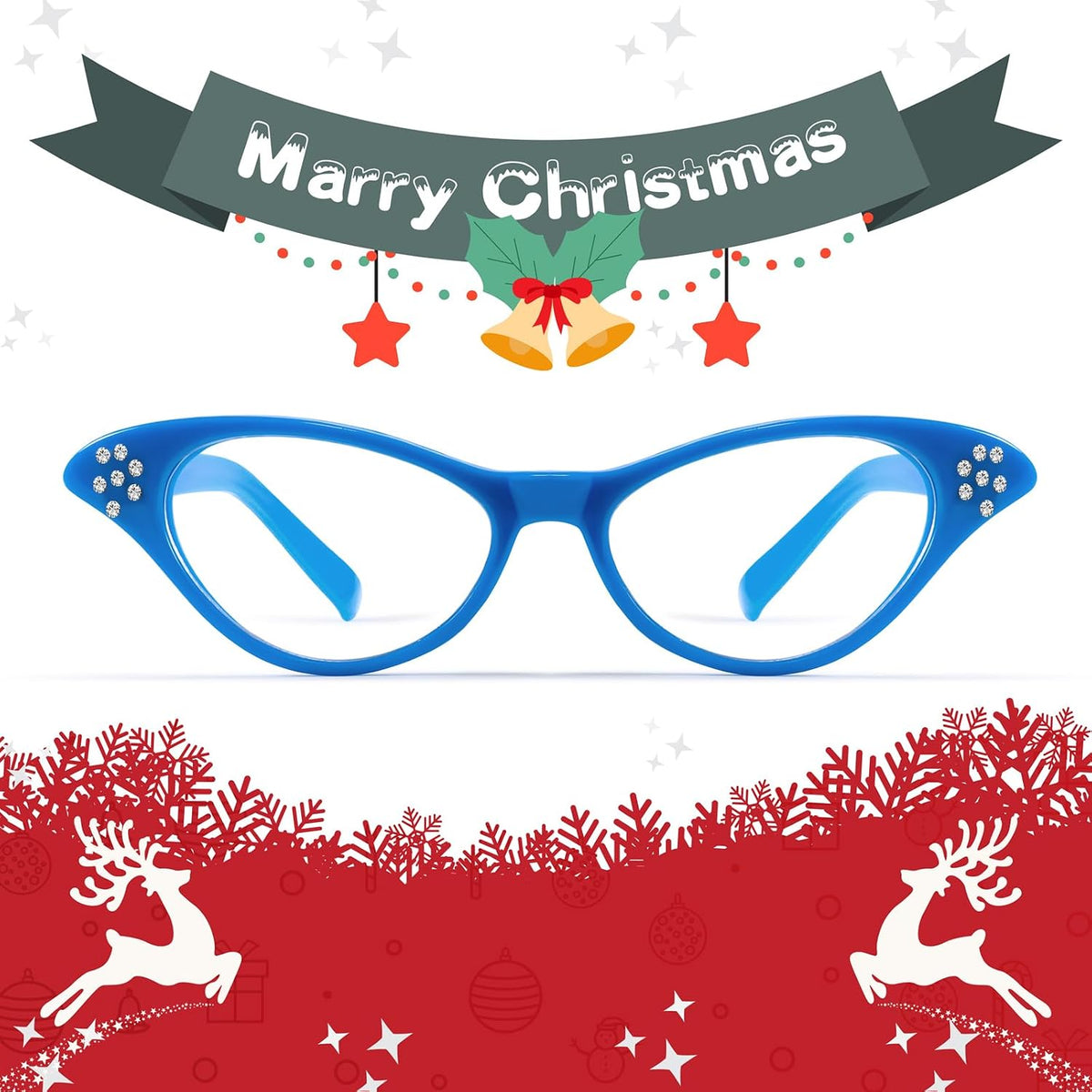 商品图片 30 | B09M8NJ7DM | FEISEDY Rhinestone Cat Eye Sunglasses for Women 50s 60s Party Style B2848