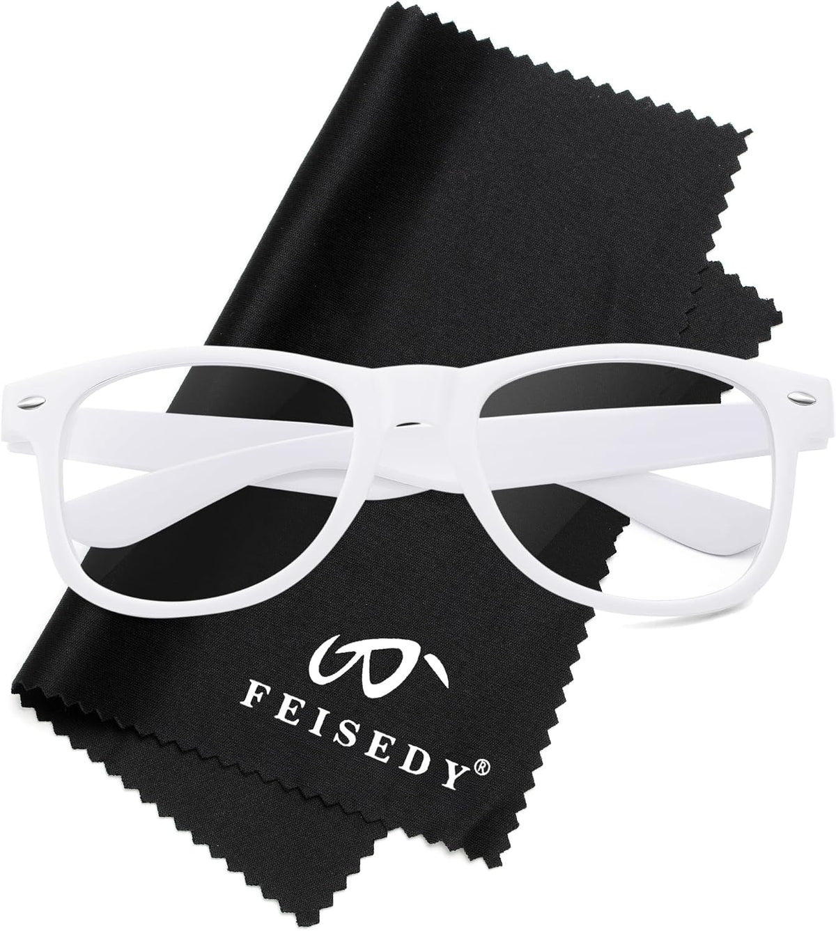 商品图片 18 | B0DSPKNSFY | FEISEDY Classic Square Eyewear Frame Clear Lens Retro Nerd Fake Glasses for Men Women Cosplay Costume Eyeglasses B0276