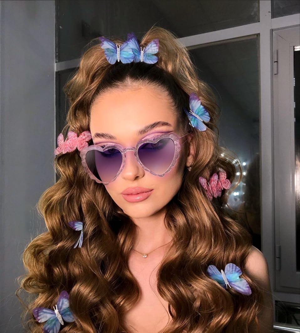 ÉÌƷͼƬ 44 | B0B8R3G4T8 | FEISEDY Love Heart Shaped Sunglasses for Women Trendy Retro Cat Eye Mod Style Stylish Glasses B2336