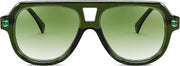 Green / 53 Millimeters | B0CDGNN3ZN | FEISEDY Vintage 70s Aviator Sunglasses Men Women Classic Retro Trendy Large Frame UV400 Sun Glasses B0030