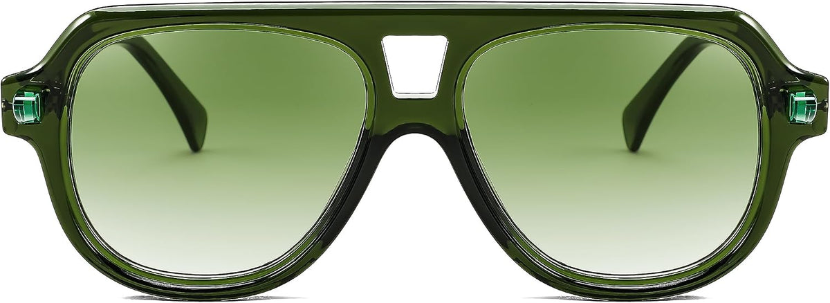 Green / 53 Millimeters | B0CDGNN3ZN | FEISEDY Vintage 70s Aviator Sunglasses Men Women Classic Retro Trendy Large Frame UV400 Sun Glasses B0030