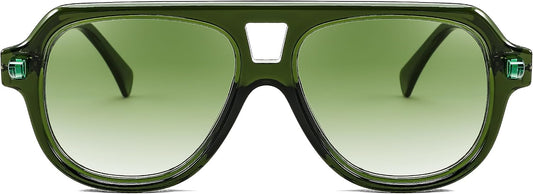 Green / 53 Millimeters | B0CDGNN3ZN | FEISEDY Vintage 70s Aviator Sunglasses Men Women Classic Retro Trendy Large Frame UV400 Sun Glasses B0030