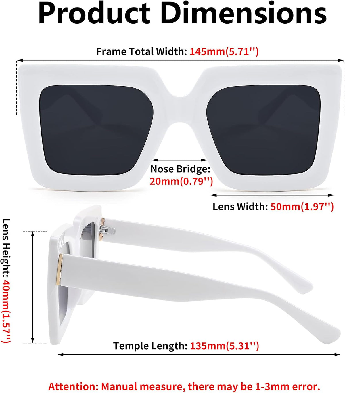 ÉÌƷͼƬ 32 | B0BZRNQQL1 | FEISEDY Oversized Square Sunglasses for Women Fashion Shades Luxury Big Sun Glasses UV400 Protection B2380