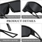 商品图片 24 | B0D3PKKSD9 | FEISEDY Trendy Futuristic Wrap Sunglasses Flat Top Mirrored One Piece Lens Reflective Sun Glasses for Women Men B0161
