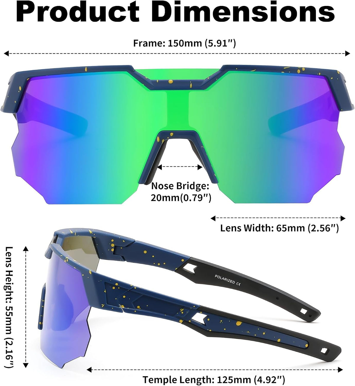 ÉÌƷͼƬ 25 | B0DPX8G9RG | FEISEDY Polarized Sports Sunglasses for Men and Women,UV400 Baseball Sunglasses Youth Cycling Softball Goggles B0206