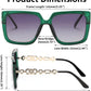 商品图片 26 | B08HVPGJW5 | FEISEDY Sunglasses Womens Trendy, Oversized Square Shades, Pearl Inlay Cat Eye Frame UV400 Protection B2625