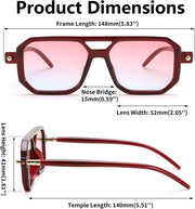 ÉÌƷͼƬ 144 | B09YTJ4FQZ | FEISEDY Vintage Square 70s Flat Aviator Sunglasses Women Men Classic Retro Stylish Frame UV400 Sunglasses B2622