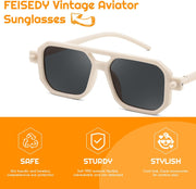 ÉÌƷͼƬ 5 | B0DB1CWQFV | FEISEDY Toddler Aviator Polarized Sunglasses Flexible Frame Cute Baby Boys Girls Age 0-6 Rubber Outdoor B2789