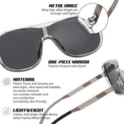 ÉÌƷͼƬ 26 | B0DSV55WLM | FEISEDY Polarized Sunglasses Men Women Mirrored One Piece Lens B0277