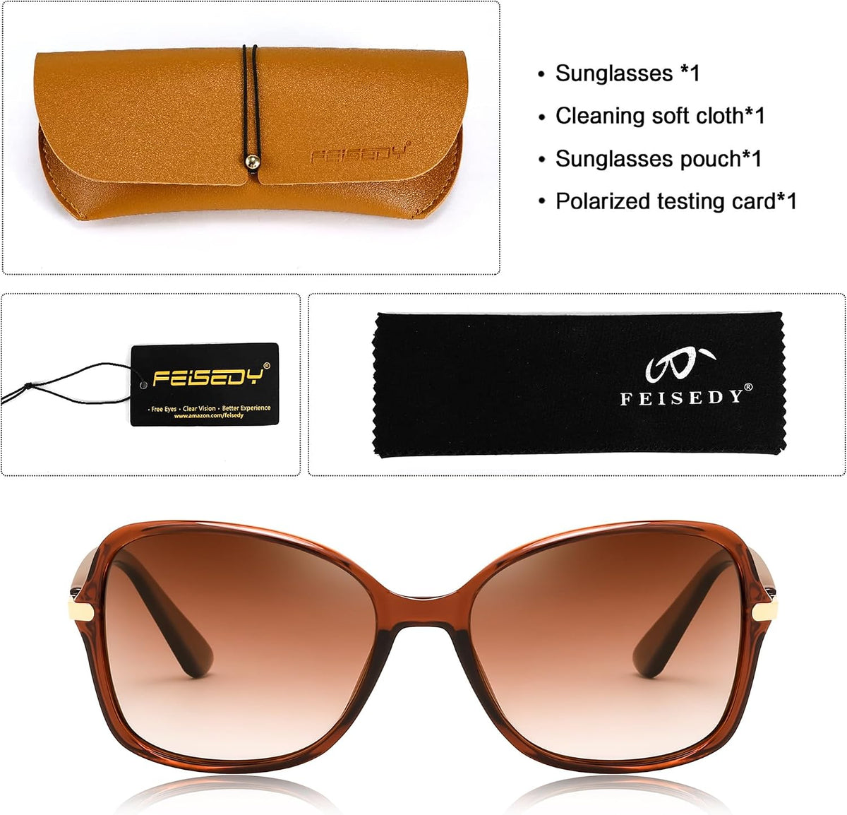 ÉÌƷͼƬ 37 | B09KC567VY | FEISEDY Womens Polarized Sunglasses UV400 Anti Glare Fashion Shades