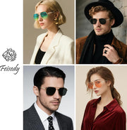 ÉÌƷͼƬ 3 | B0GL26QKYB | FEISEDY Retro Aviator Sunglasses Men Women Trendy Semi-Rimless B0383
