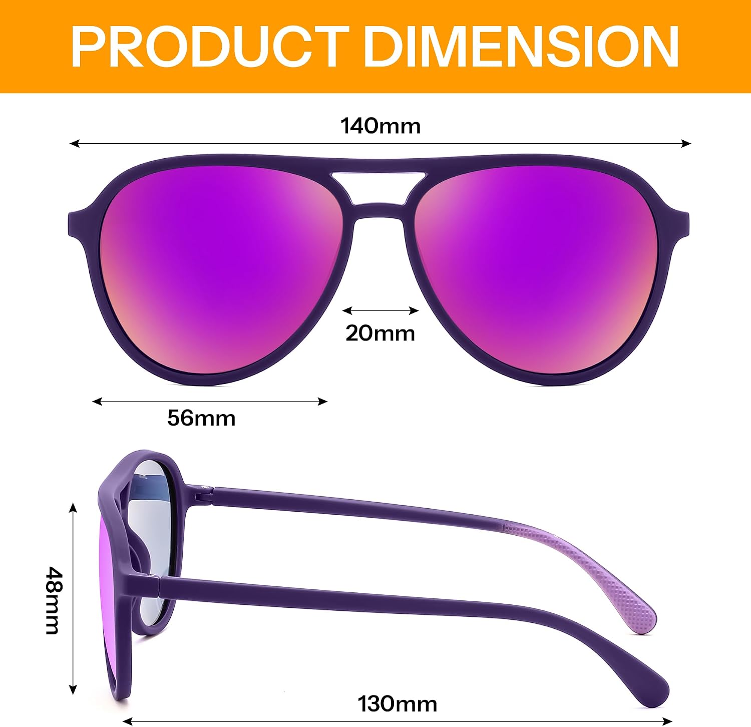 商品图片 17 | B0FY6J455M | FEISEDY Polarized Aviator Sunglasses for Men Women Trendy Sports B0324 | 100% UV400 protection, HD TAC lenses, Lightweight & durable, Driving, Hiking, Fishing, 50% recycled materials