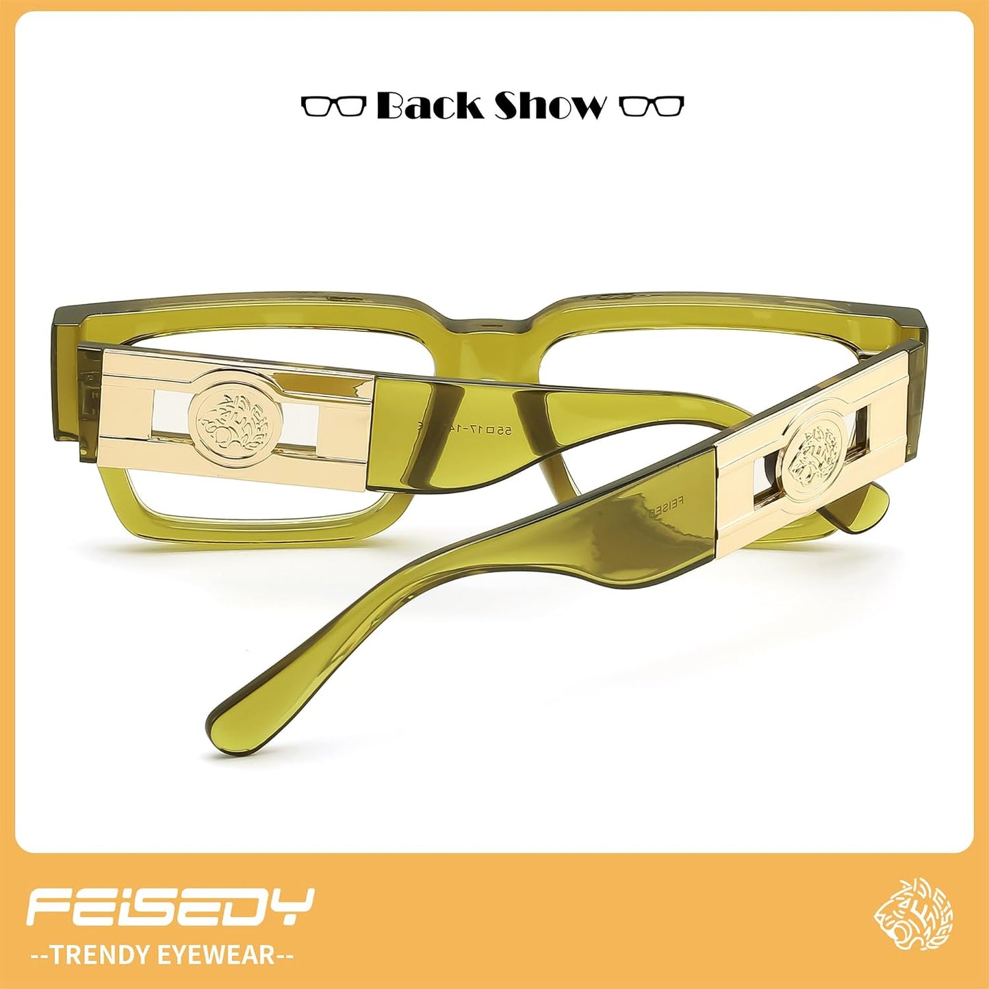 商品图片 21 | B0GQZ4LZK8 | FEISEDY Retro Trendy Rectangle Blue Light Glasses for Women Men B0365