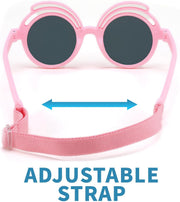 ÉÌƷͼƬ 44 | B0CQBTQZFP | FEISEDY Baby Polarized Round Sunglasses Flexible Rubber Shades with Strap for Infant Toddler Newborn Age 0-24 Months B0060