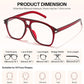商品图片 18 | B0HCMPWV5X | FEISEDY Oversized Aviator Fashion Glasses for Women Men, Tortoise Trendy Eyeglasses, Retro Eyewear Frame for Daily Wear B0426