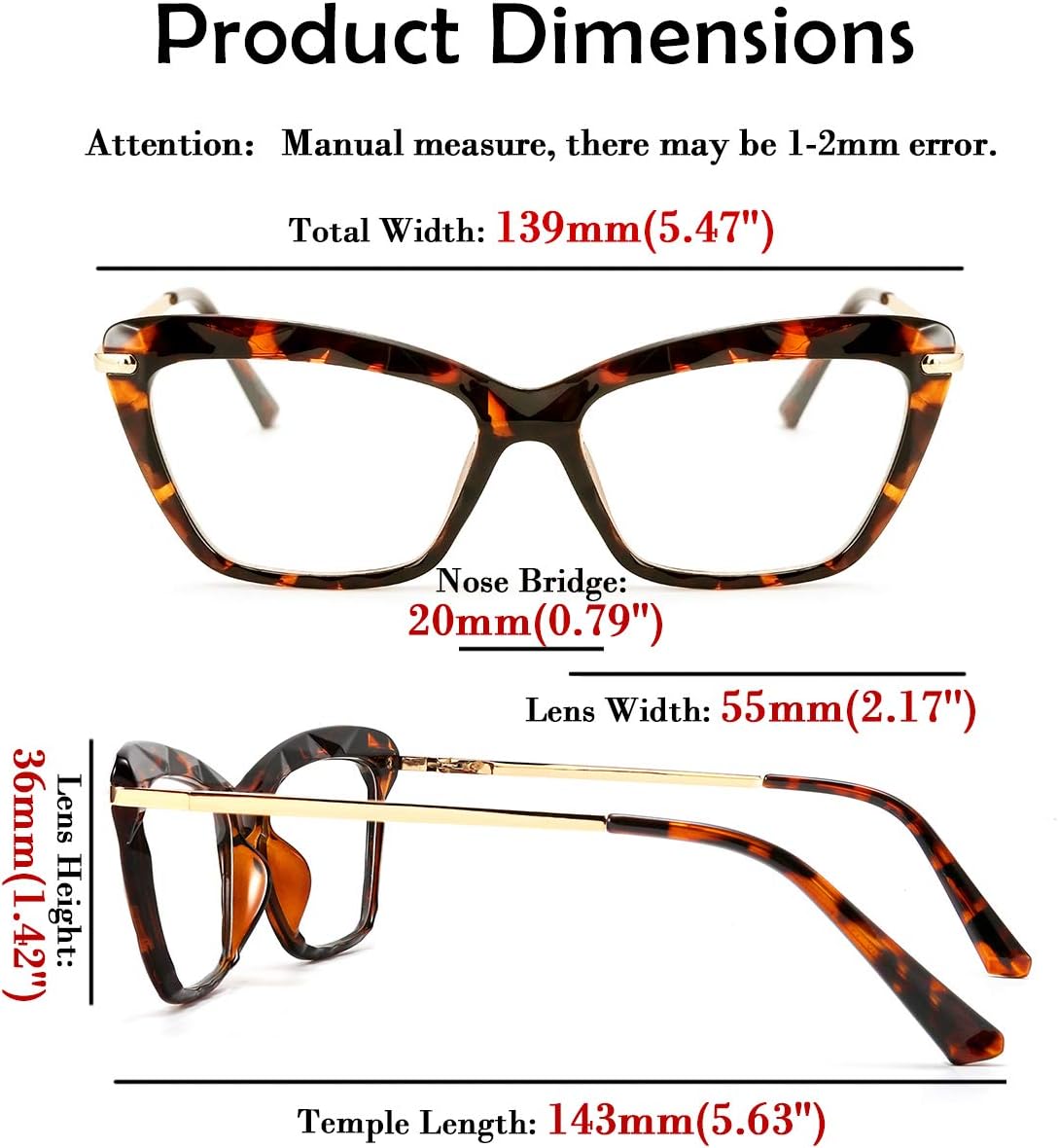 ÉÌƷͼƬ 23 | B088WVS65H | FEISEDY Crystal Cat Eye Reading Glasses Blue Light Blocking Reader Anti Eyestrain Glasses B2596 Champagne 1.75x