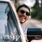 ÉÌƷͼƬ 123 | B0DTHVTKB5 | FEISEDY Retro Oval Sunglasses for Women 90s Narrow Round Lightweight Shades Y2k Trendy Sunnies B1171