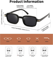 ÉÌƷͼƬ 6 | B0H1B921MS | FEISEDY Trendy Rectangle Sunglasses Womens Mens Narrow Square Shades B0449