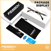 ÉÌƷͼƬ 7 | B0FN7QDKSP | FEISEDY Retro Oval Blue Light Glasses for Women Men, Vintage Trendy Classic Eyeglasses B0325