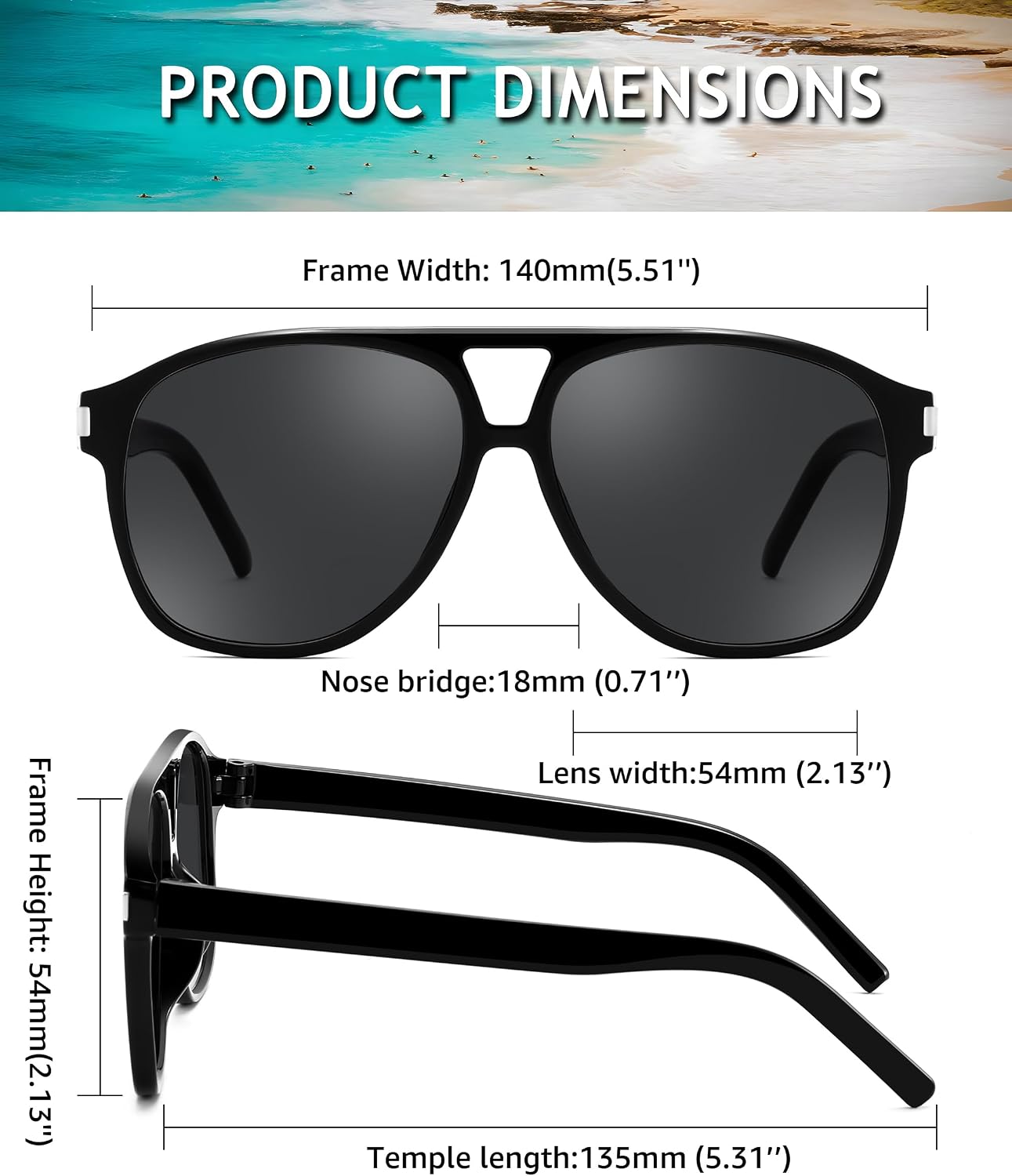 商品图片 34 | B0GXMV1N2N | FEISEDY Retro Aviator Sunglasses for Women Men Square Sunnies 70s Pilot Style Lightweight UV400 Shades B0421