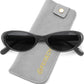 Transparent Grey Frame Grey Lens / 54 Millimeters | B0H6VYCPFR | FEISEDY Retro Oval Polarized Sunglasses for Women Cat Eye TR90 Shades B0460