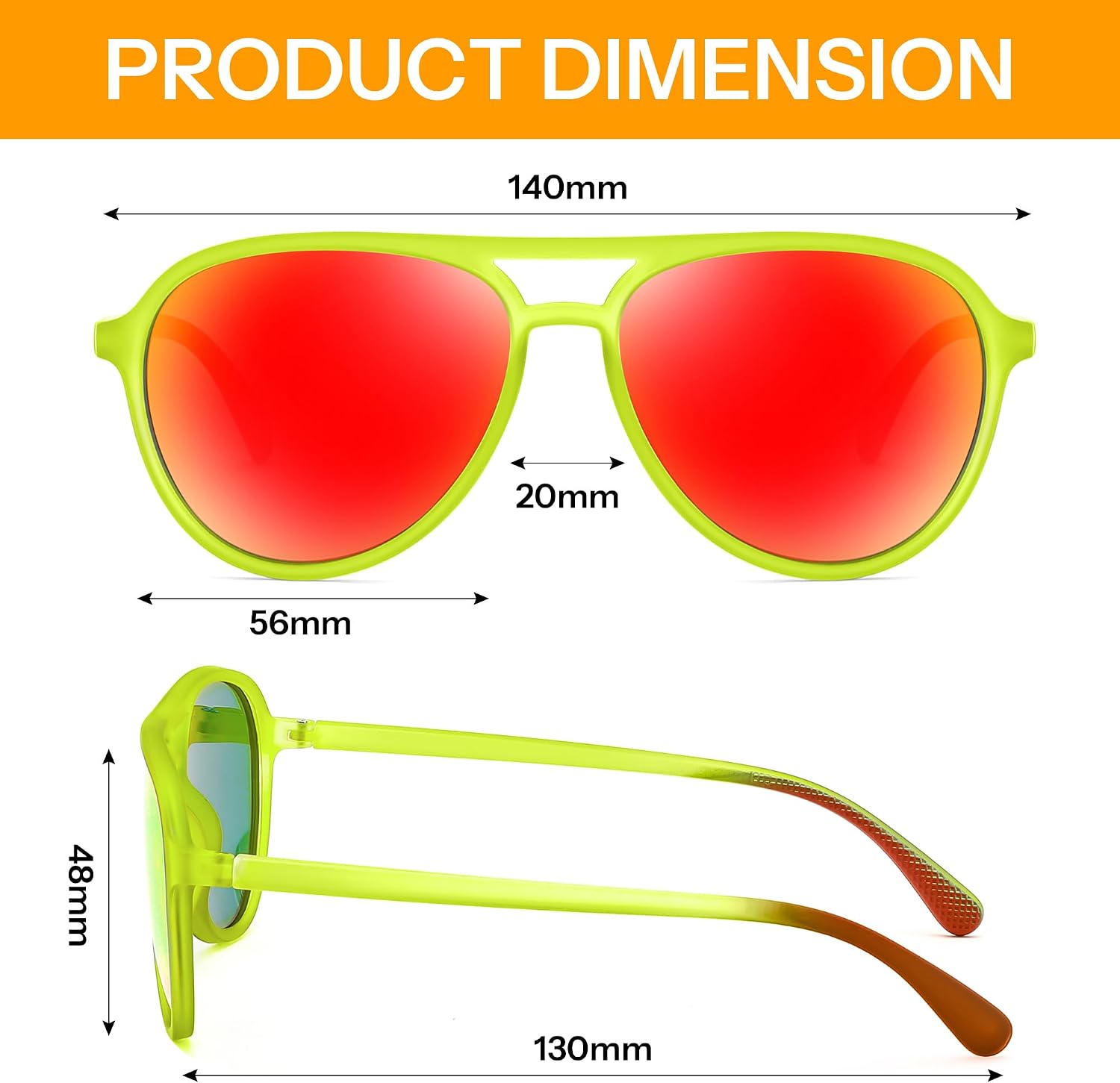 商品图片 43 | B0FY6J455M | FEISEDY Polarized Aviator Sunglasses for Men Women Trendy Sports B0324 | 100% UV400 protection, HD TAC lenses, Lightweight & durable, Driving, Hiking, Fishing, 50% recycled materials