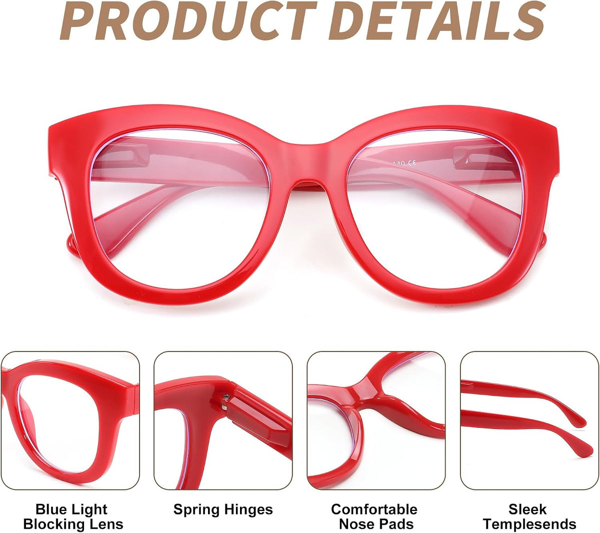 ÉÌƷͼƬ 4 | B0DSP9ZRGV | FEISEDY Retro Blue Light Glasses for Women Men, Thick Square Glasses Blue Light Blocking, Anti Glare Digital &Eyestrain B0278