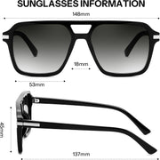 ÉÌƷͼƬ 7 | B0H1W78PMP | FEISEDY Retro Square Aviator Sunglasses Women Men 70s Trendy B0434