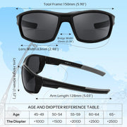 ÉÌƷͼƬ 6 | B0FGJCLQD6 | FEISEDY 2 Pack Bifocal Reader Sunglasses for Men Wrap Around Design Sun Readers Sports/Outdoor/Driving/Fishing B0303