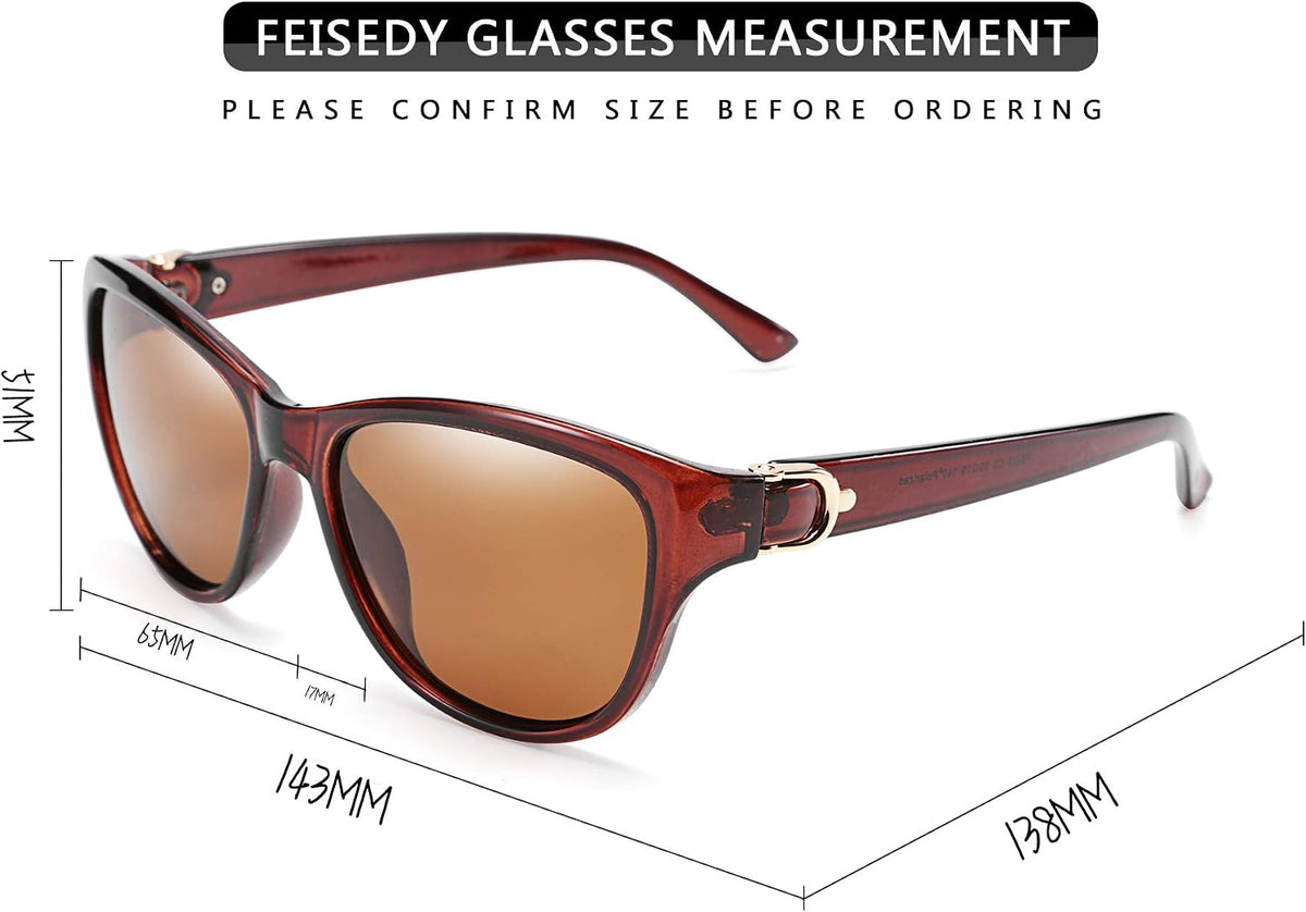 ÉÌƷͼƬ 34 | B07NXZ3WVF | FEISEDY Women Vintage Polarized Sunglasses Lady Elegant Cateye Sun Glasses B2476