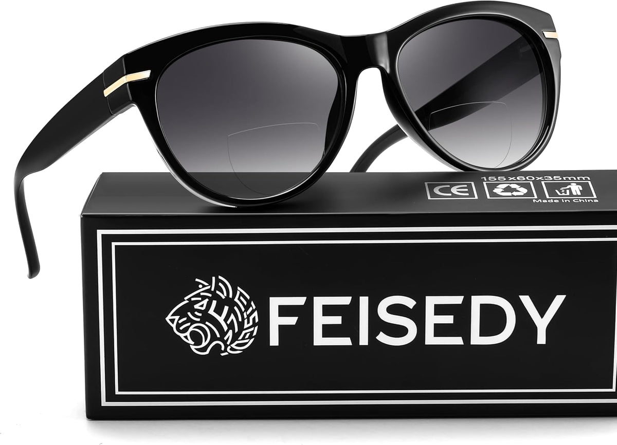 ÉÌƷͼƬ 8 | B0HDS914Y5 | FEISEDY Bifocal Sunglasses Reader Women Stylish Cat Eye Sun Readers B0392