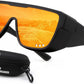 Matte Black Frame & Orange Yellow Mirror Lenses / 133 Millimeters | B0H2Z51MRH | FEISEDY Fit Over Glasses Polarized Sunglasses for Men Women B0456