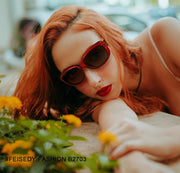 ÉÌƷͼƬ 9 | B094CJFYW6 | FEISEDY Vintage Square Polarized Sunglasses for Women Men Havana Thick Wrap Around Sun Glasses UV400 B2703