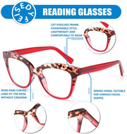 ÉÌƷͼƬ 27 | B0CNGMZZZX | FEISEDY Retro Square Reading Glasses Anti Glare Digital Blue Light Blocking Eyestrain for Women Reader B0058
