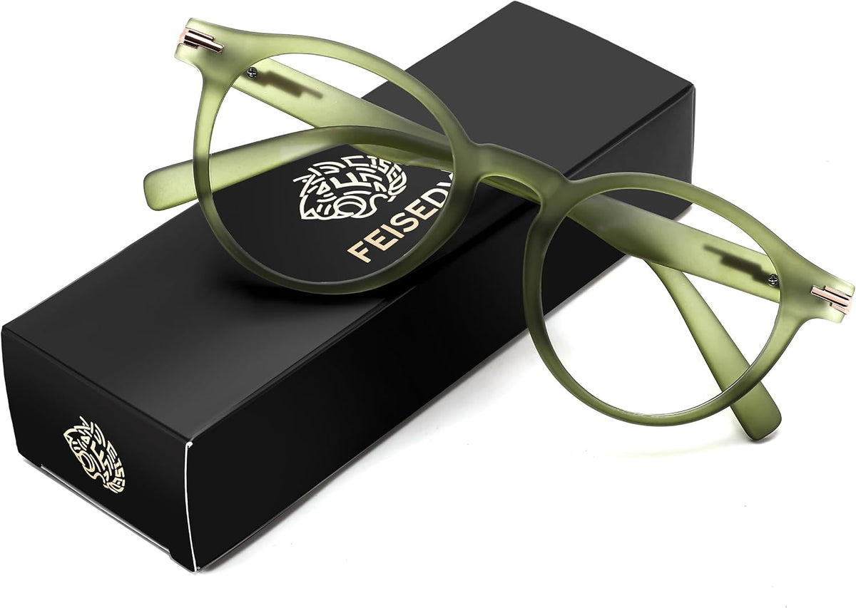 ÉÌƷͼƬ 16 | B0HC6D93TL | FEISEDY Stylish Round Blue Light Blocking Glasses for Women Men B0469