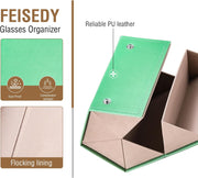ÉÌƷͼƬ 41 | B0CSFHKMSS | FEISEDY Sunglasses Organizer 5 Slots Travel Glasses Case,Hanging Eyewear Holder Fashionable PU Leather Eyeglass Case B0087