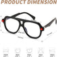 商品图片 14 | B0F32R72G4 | FEISEDY Stylish Reading Glasses for Woman Men Trendy Retro Double Bridge Readers B0287