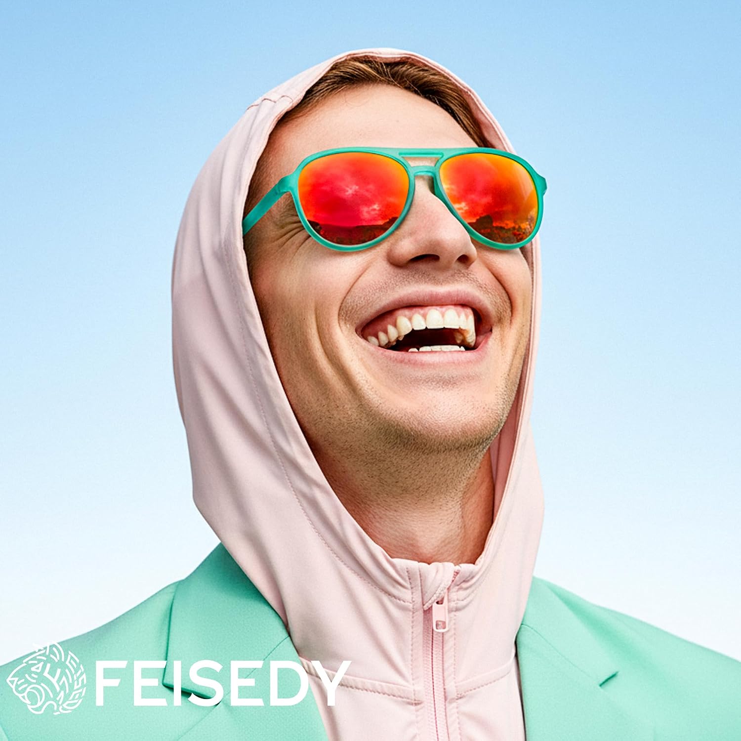 商品图片 20 | B0FY6J455M | FEISEDY Polarized Aviator Sunglasses for Men Women Trendy Sports B0324 | 100% UV400 protection, HD TAC lenses, Lightweight & durable, Driving, Hiking, Fishing, 50% recycled materials