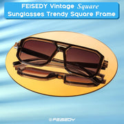 ÉÌƷͼƬ 24 | B0B9BNZRMZ | FEISEDY Retro Aviator Square Sunglasses for Women Men UV400 B2939